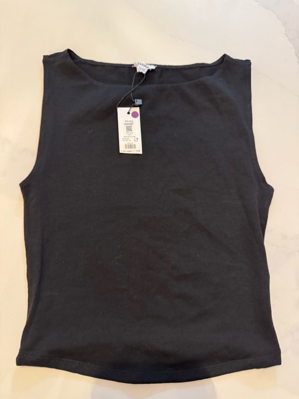 Garage Black Sleeveless Tank Top